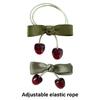 Stylish Cherry Hair Bands and Hair Clip For Children High Elasticity And Softness Hairpieces For Everyday Use