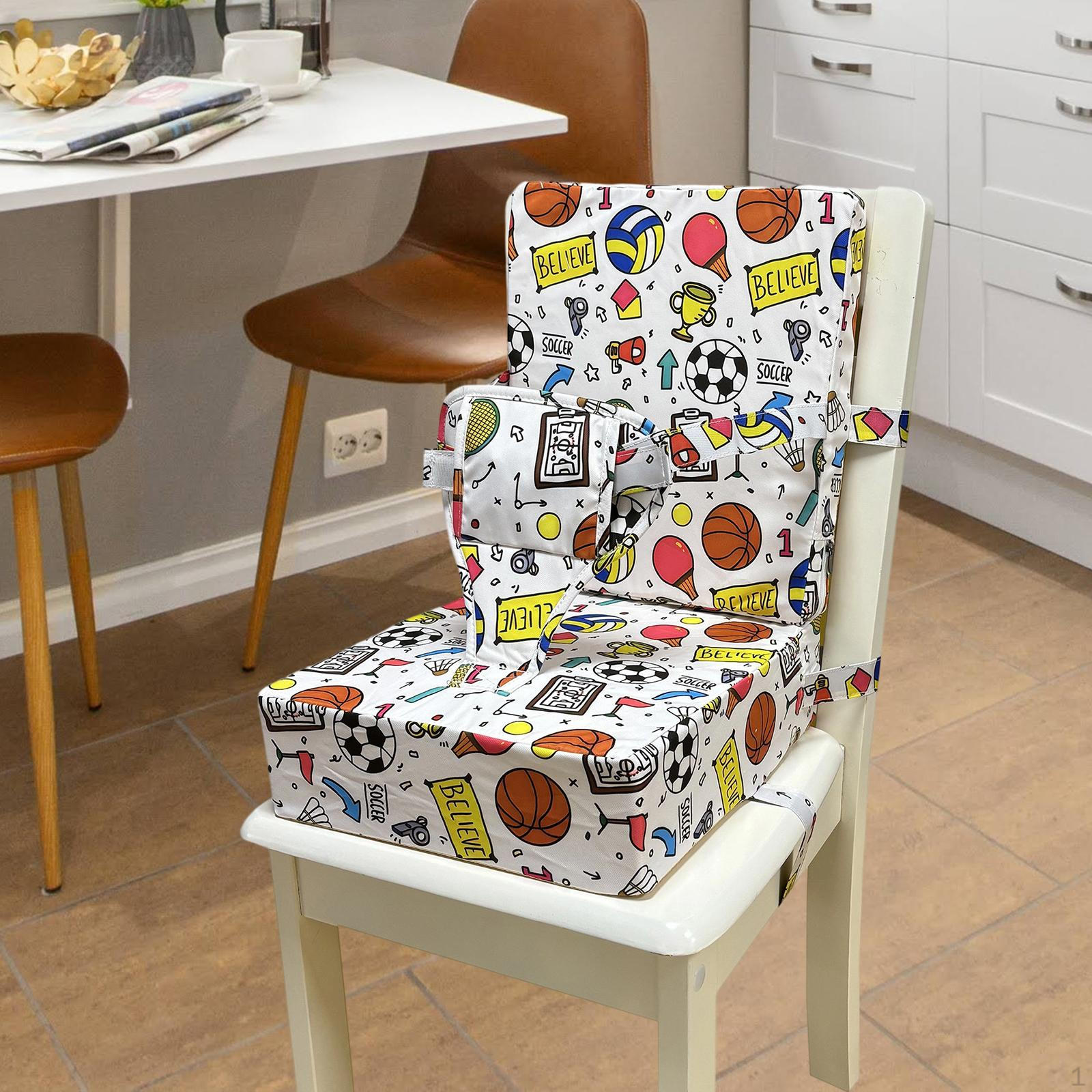 

Детское кресло-бустер, подушка для увеличения высоты обеденного стула со спинкой для ребенка белый