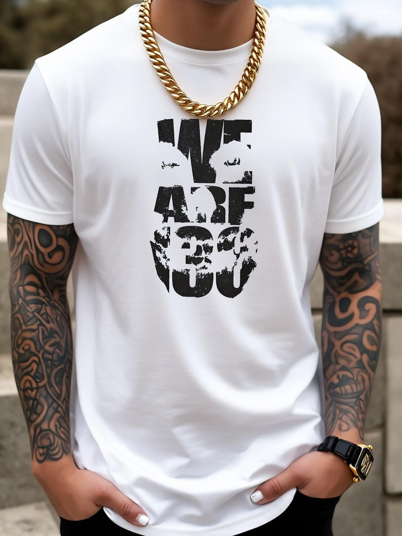 Cotton Blend T-shirt - We Are All 139 Graphic Print XXXXL