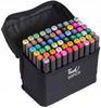 Alcohol markers set of 60 colors, felt-tip pens, double-sided markers