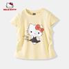 Hello Kitty Children's Short-Sleeved T-Shirt, Summer Girls' Base Shirt, Stylish Waist-Cinching Half-Sleeve Top for Girls