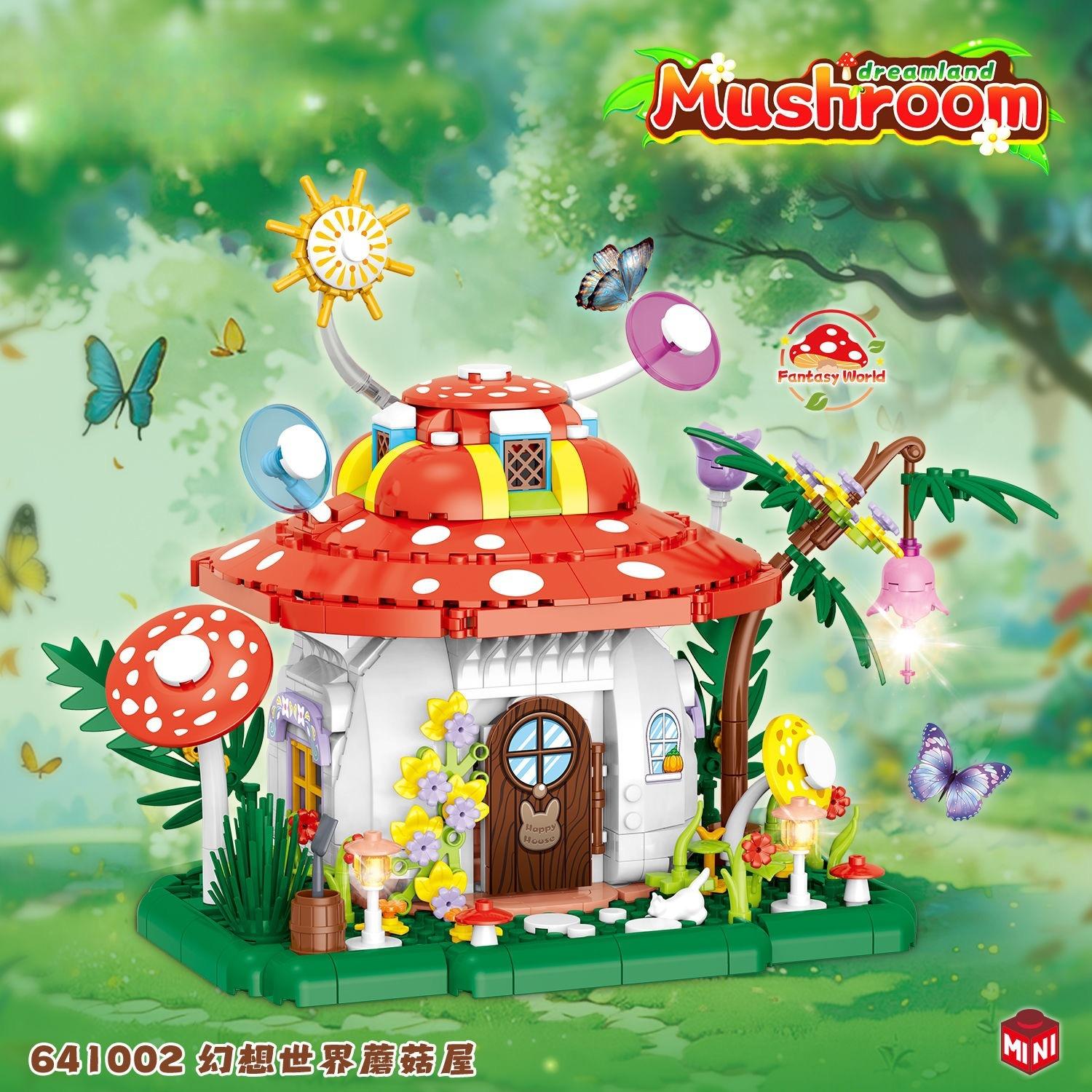 

Сказочный лес, конструктор и вид улицы с лодкой-грибом - собранные конструкторы и игрушки в подарок, подарки на день рождения