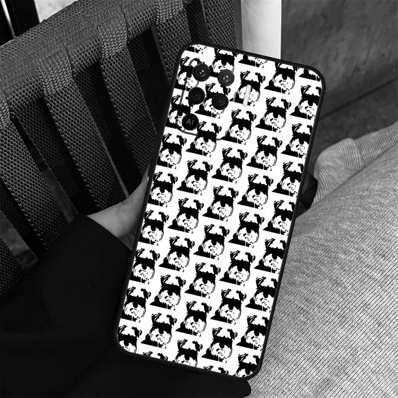Cartoon Schnauzer Dog Case For Oppo A78 A98 A80 A40 A60 A18 A38 A58 A15 A17 A77 A74 A94 A54 A57S A16 A76 A96 Cover
