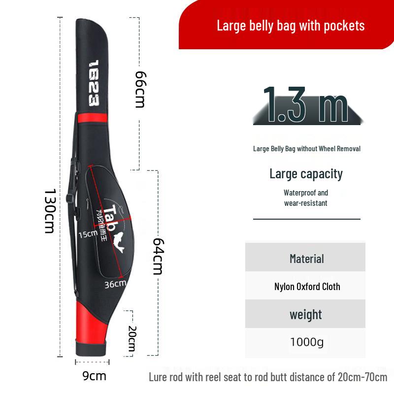 Waterproof Multi-Functional Hard Shell Fishing Rod Bag