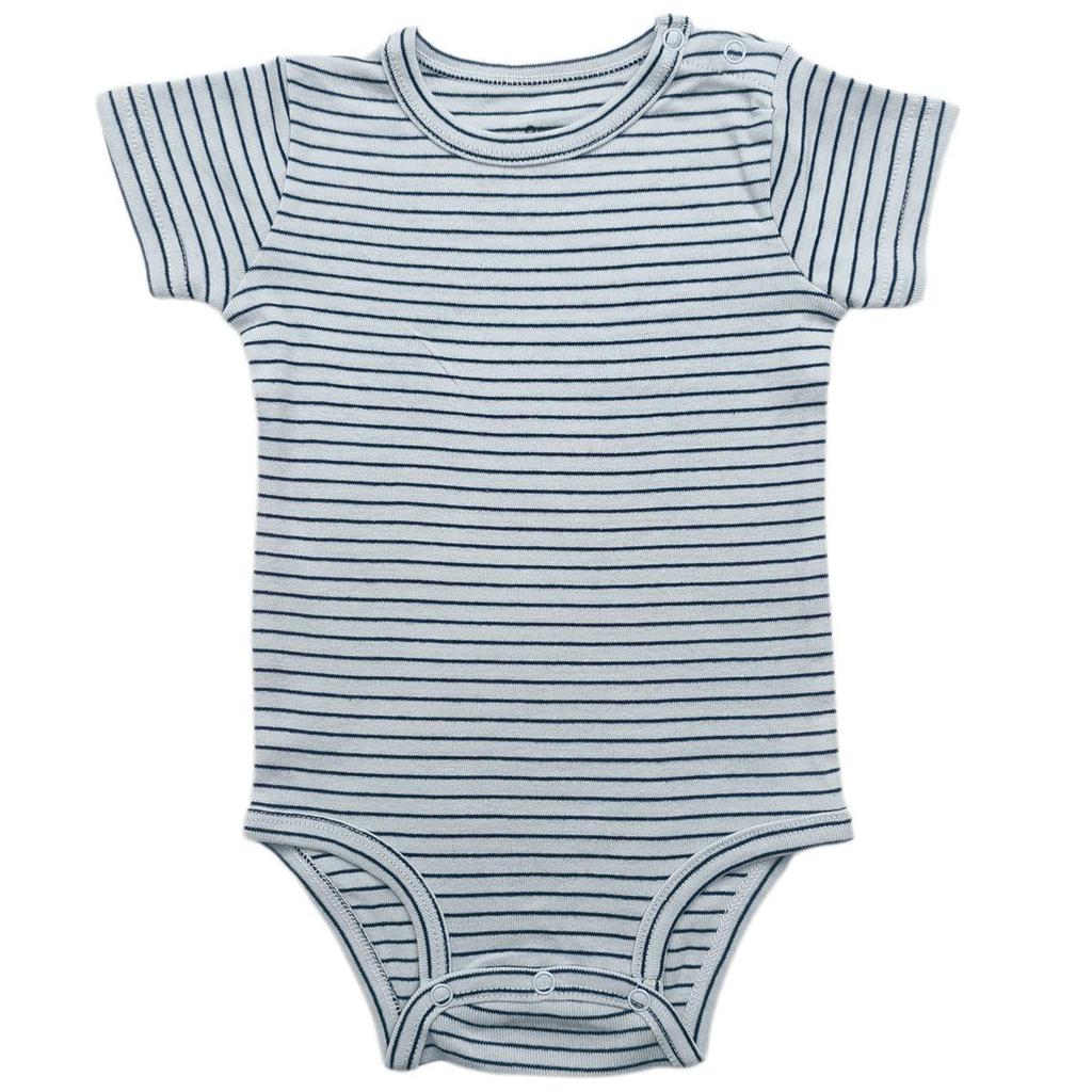 Baby Shoulder Snap Ribbed Cotton Bodysuit - Short Sleeve One-Piece Romper for Boys & Toddlers
