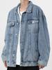 Denim Jacket Men's Spring and Autumn Trend Brand Ins Hong Kong Style Student Loose Spring Casual Tooling Jacket On Clothes