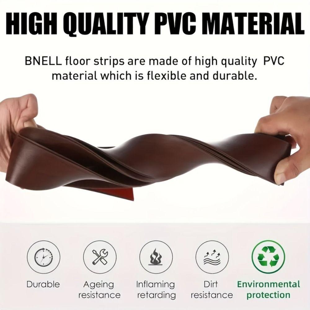 Wood Like Self Adhesive Floor Transition Strip Windproof Doorway Threshold  Door Bottom Sealing