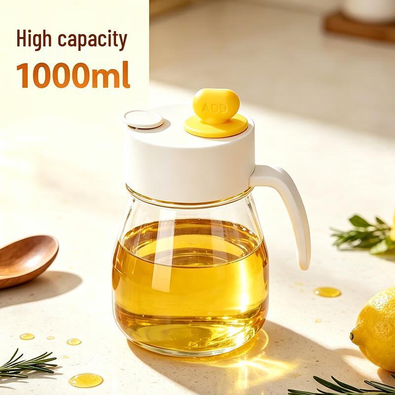 Automatic Gravity-Opening Glass Oil Dispenser