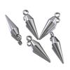 10PCS Stainless Steel Cone Bullet Choker Charms Spike Beads Pendants for Women Man Hoop Earring Necklace Jewelry Making Supplies