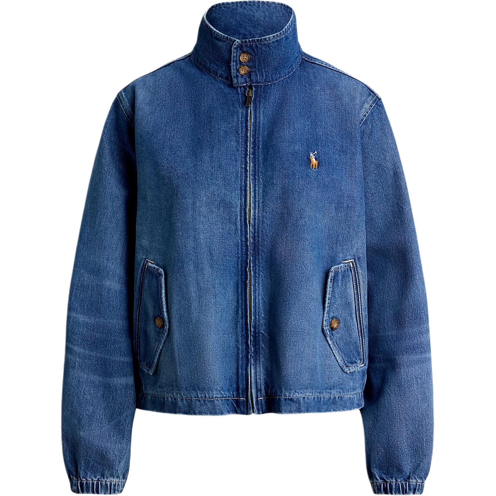 

Polo Ralph Lauren Куртка джинсовая женская свободного кроя на молнии с длинным рукавом 211971227-001 M