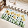 High Quality Tufted Flower Bath Mat, Ultra Soft Thick Microfiber Bathroom Rug, Absorbent Non Slip Carpet for Shower Bathroom
