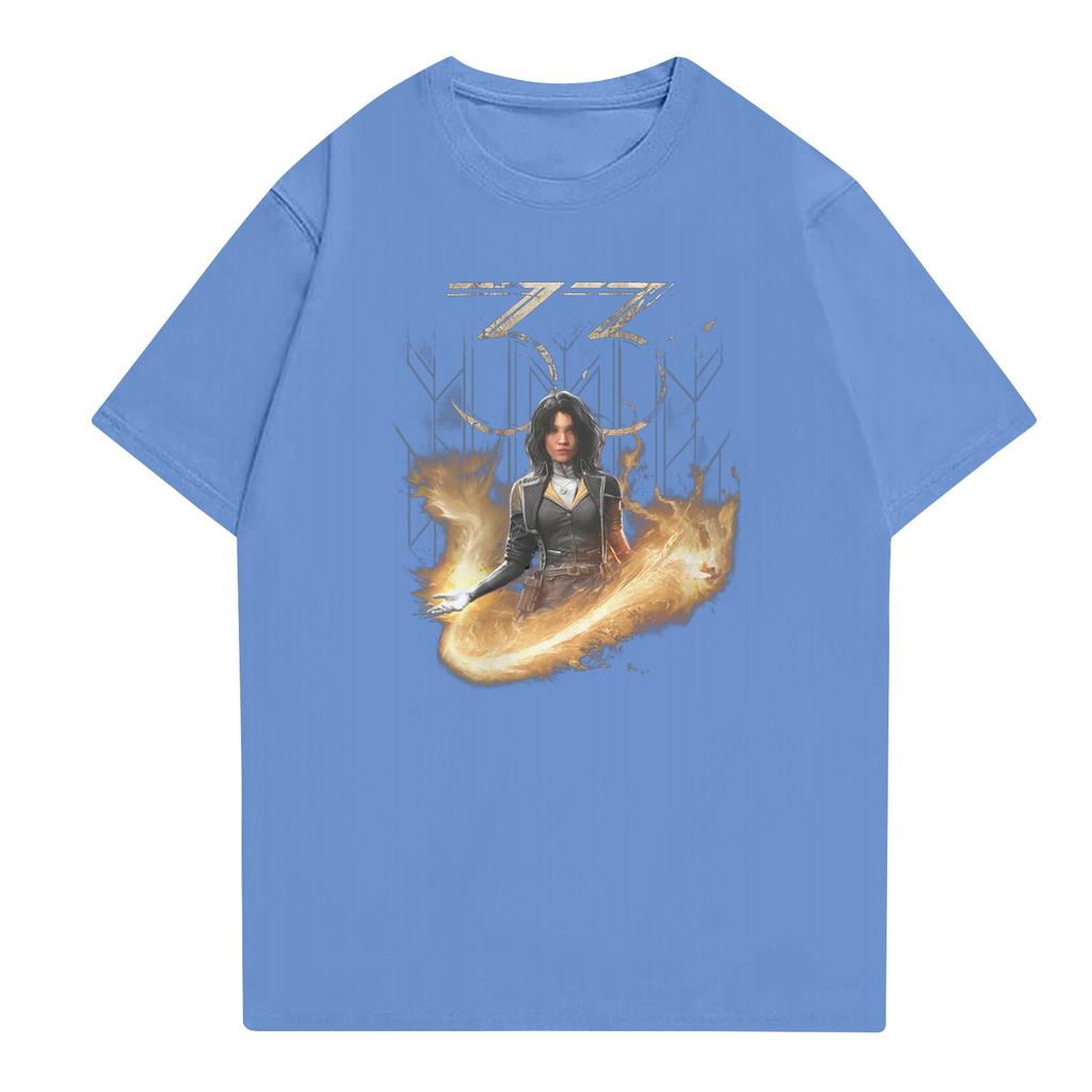 Modische Aldult Rundhals Kurzarm Arbeitskleidung Bedruckte Oberteile Für Sommeroberteile