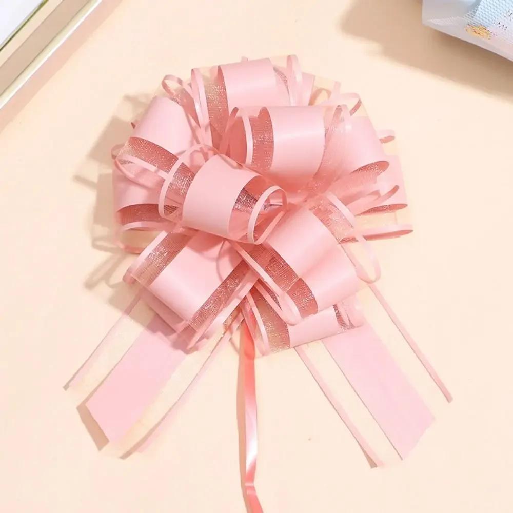 1pc Snow Yarn Pull Bow Ribbon Big Car Bow for Cars Birthday Christmas Presents Gift Decoration Ribbon Wedding Pull Flower