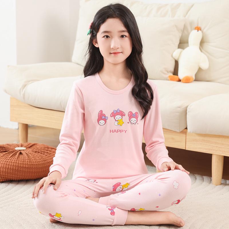 Children's Cotton Underwear & Pajama Set: Warm Wool Sweater, Bottoms for Boys & Girls, Autumn/Winter Comfort