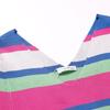 Anlom Women's Slim-Fit Striped V-Neck Knit Top