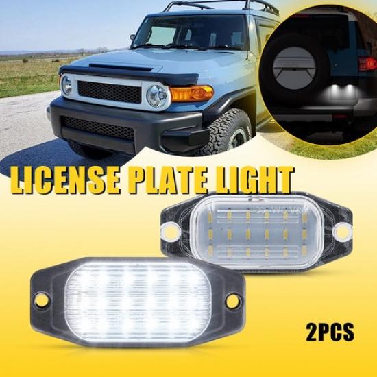 2X BRIGHT White LED License Plate Light Tag Lamp For 2007-14 Toyota FJ Cruiser A