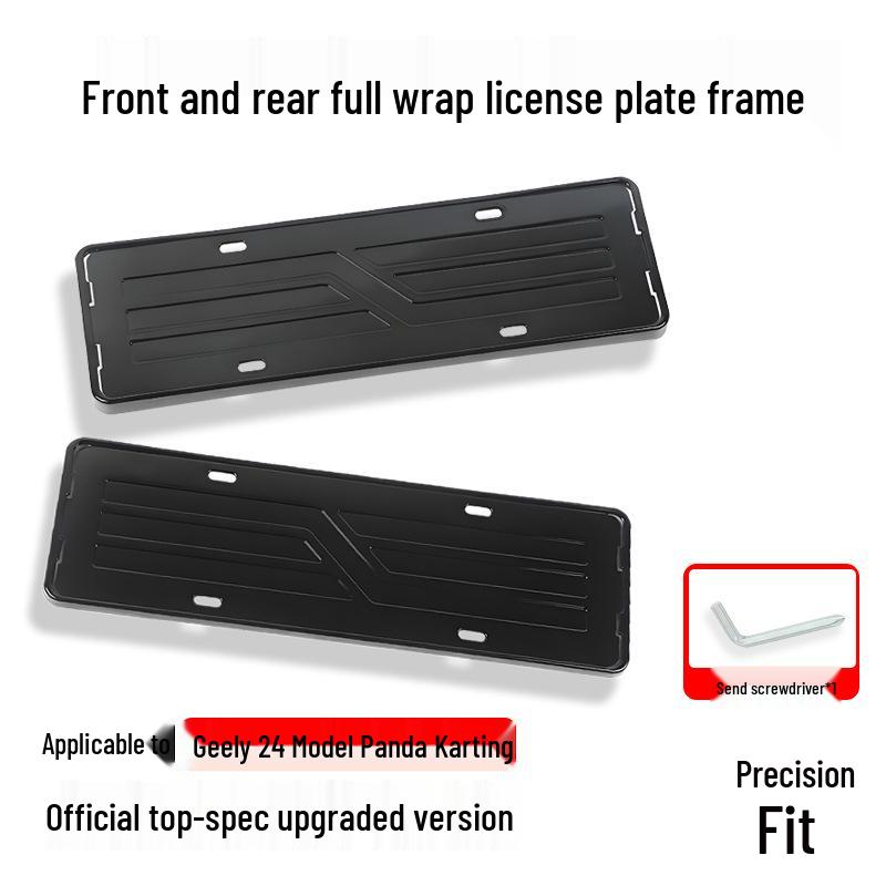 Geely Panda Go-Kart License Plate Holder - Fits 24 Models, Full Coverage Protective Frame.
