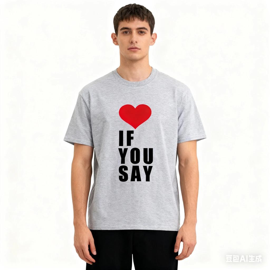 2026 Christmas Hot Selling New Love If You Believe in Romance Retro Mens and Womens Harajuku Tshirt Neutral Casual Tshirt