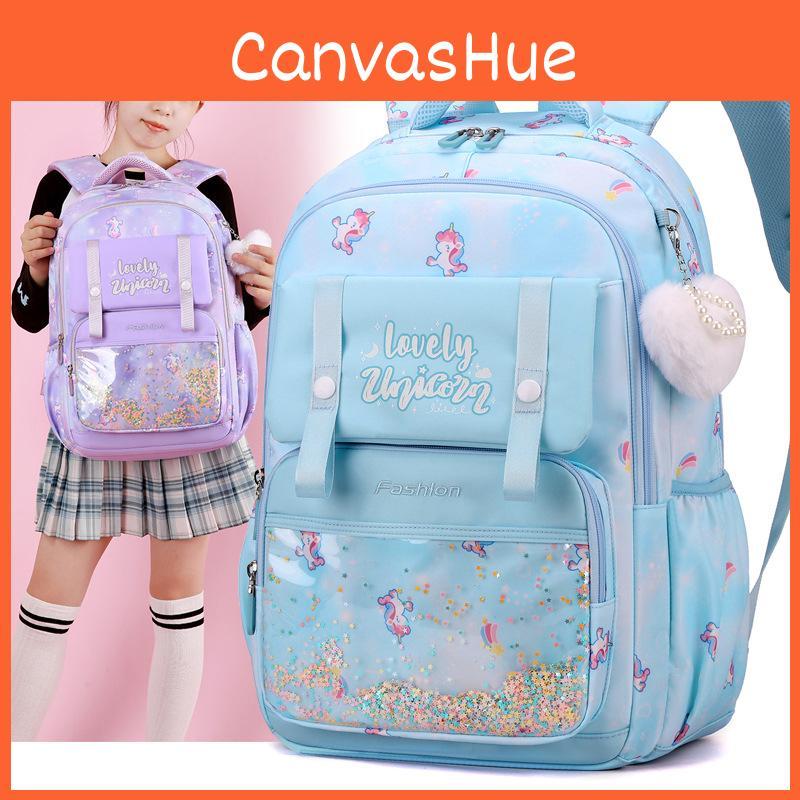 With Childrens Backpack Star Sequin Unicorn And Letter Print For School Daily