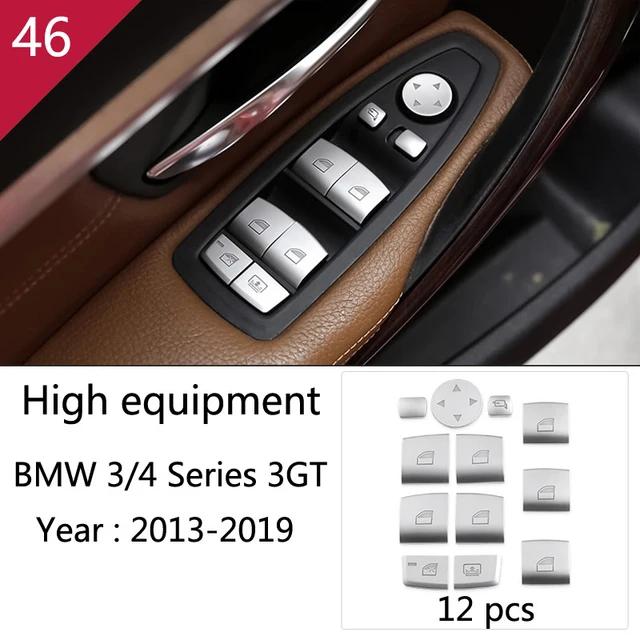For BMW 3 4 Series F30 F31 F34 F36 Car Styling Interior Buttons Panel Frame Decoration Cover Trim Stainless Steel Accessories