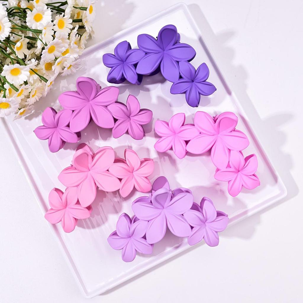 Frosted Mini Hair Claw Clips 2-Pack - Small Shark Hair Accessories for High Ponytails