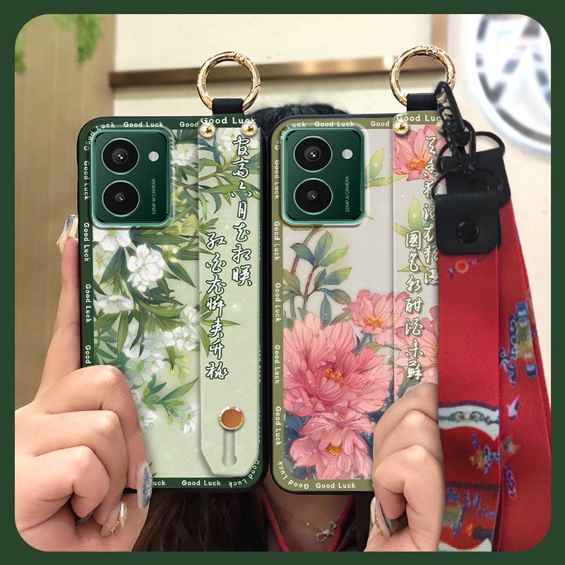 Waterproof Chinese style Phone Case For Nokia HMD Pulse/Pulse+/Pulse Pro Anti-knock Soft case Wristband Anti-dust Ring