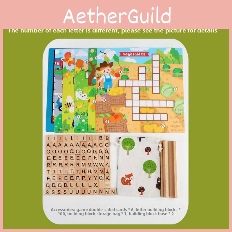 Kids Word Wooden Filling Toy For Preschool Educational Toy For Language Skills