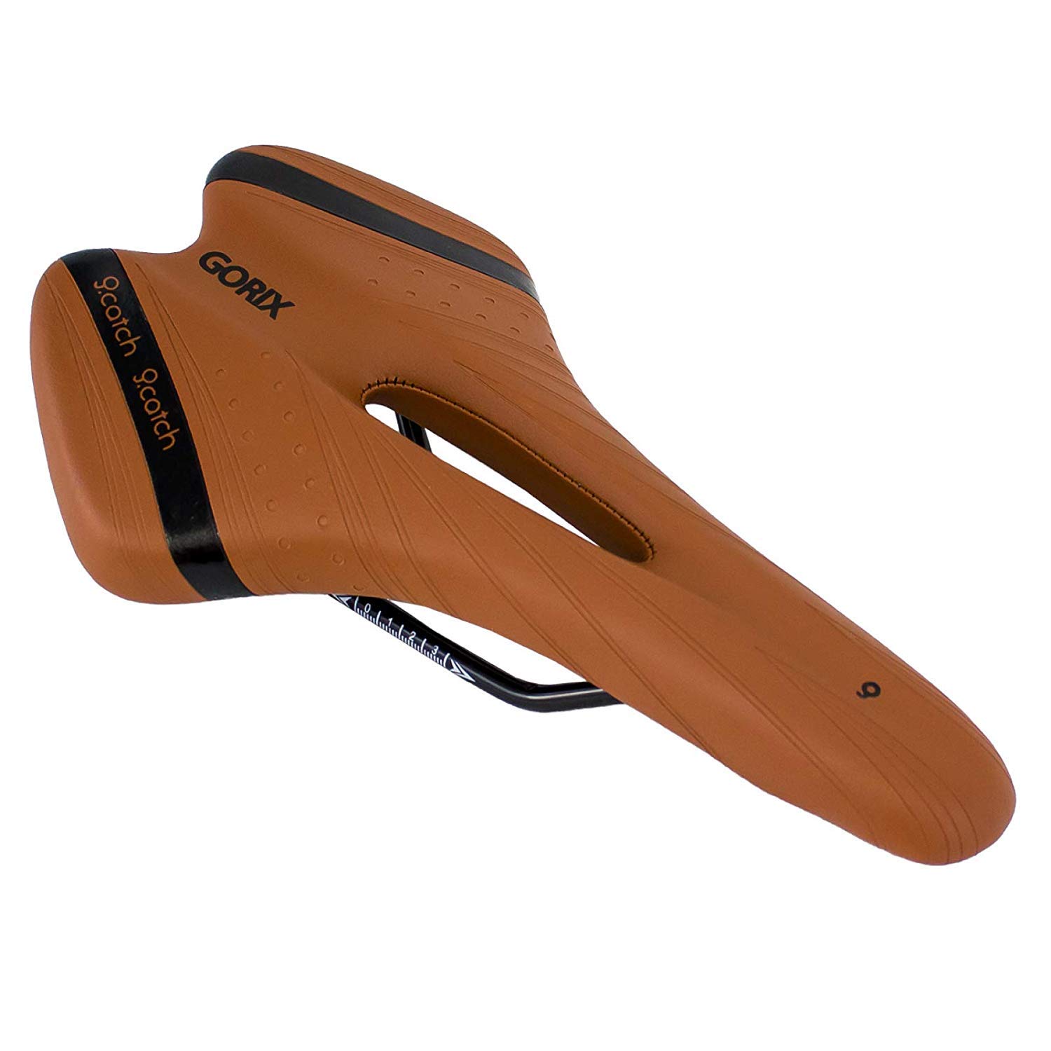 

GORIX Bicycle Saddle with Memory Comfortable Bottom Seat Soft Compatible with Road Mountain and Light Brown x Black Foam, [Thick Cushion, Opening],
