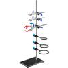 Lab Stand Support, Laboratory Retort Support Stand Set, Steel Lab Stand 23.6" Rod and 8.3" x 5.3" Cast Iron Base, Includes Flask Clamps, a Burette