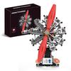 V12 Aircraft Engine Building Blocks Toys Set, Mechanical Engine Model Assembly Ornaments, Children And Adults Birthday Gift