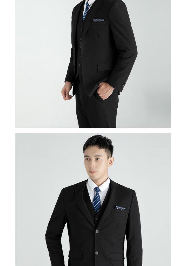 Men's Slim-Fit Business Casual Suit Set for Weddings and Interviews