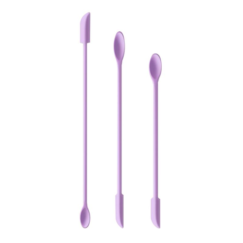 

Мини-силиконовые лопаточки 2 в 1, набор ложек для тонких баночек, маленькая силиконовая многоразовая крошечная лопаточка для