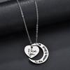 Creative Moon and Sun Shape with  Letter Pendant Necklace Fashion Elegant Couple Necklace