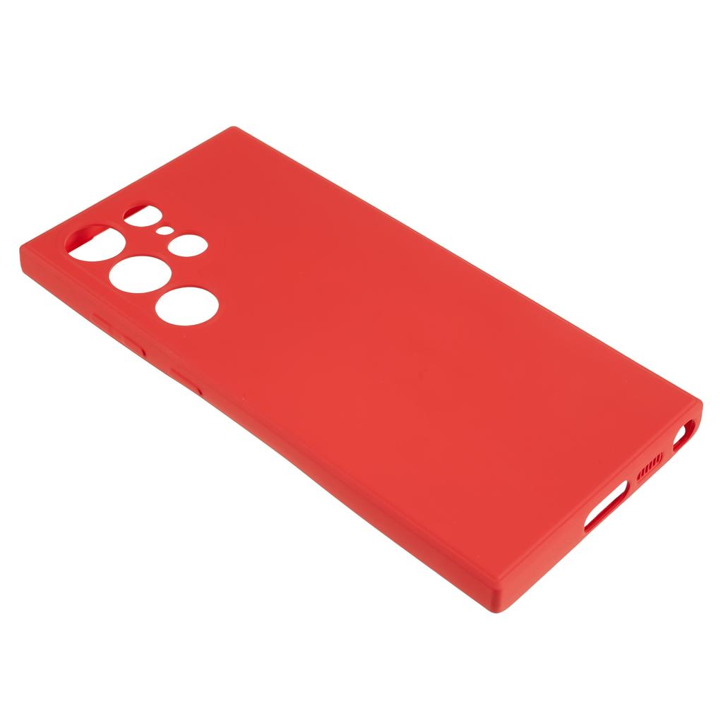 For Samsung Galaxy S22 Ultra 5G TPU Anti-Slip Rubberized Phone Case Fiber Lining Camera Lens Protective Cover