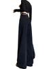 Women's Plus Size High Waist Black Wide Leg Jeans - Floor Length, Slimming, Versatile, Loose Fit