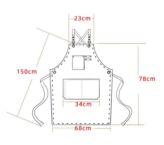 Ziska Apron, Simple and Stylish, Perfect for Camping, Gardening, Kitchen, Barista, Hairdresser, Artisan, Salon, Multi-functional Pockets,