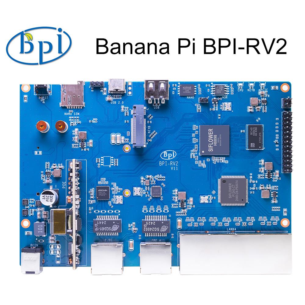 Banana Pi BPI-RV2 Siflower SF21H8898 4 core RISC-V Processor 512MB DDR3 16 MB SPI NOR flash RTC Risc-V Gateway Board