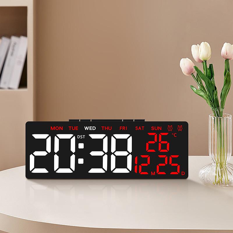 Minimalist Led Desktop Alarm Clock With Temperature Function Usb Output For Living Room Decor