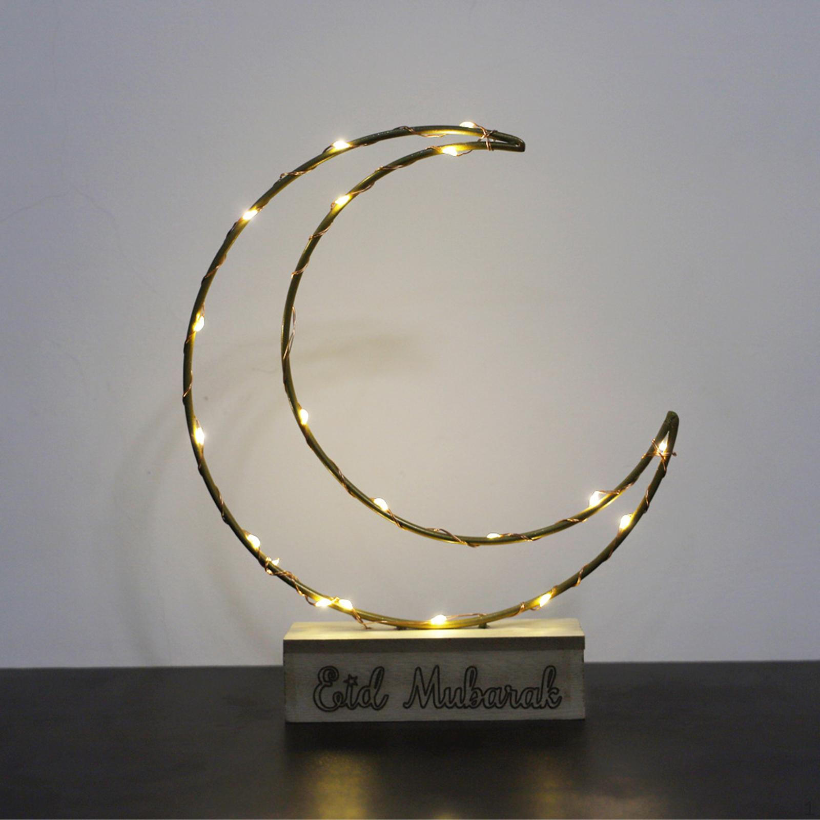 

Light Ramadan Eid Mubarak Ornaments for Home Party Supplies C