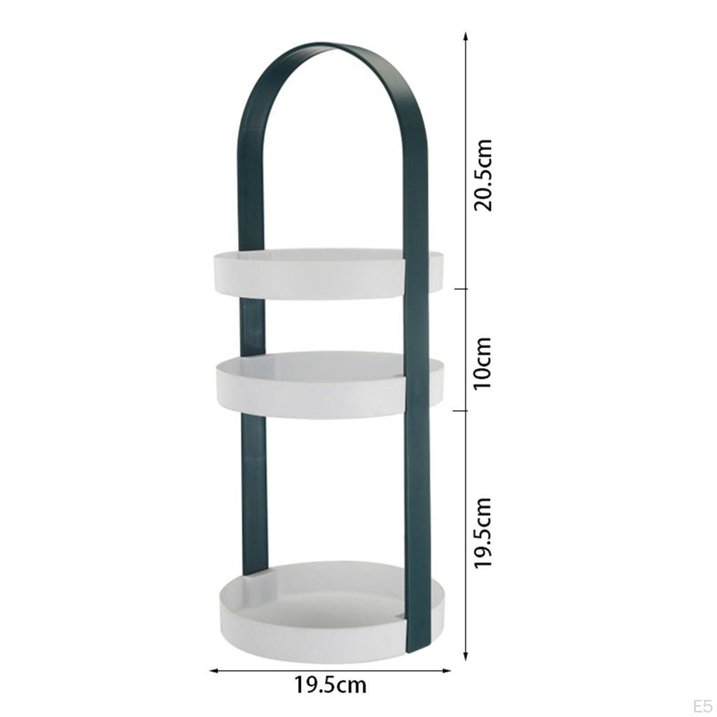 Rohový úložný stojací regál na make-up 3patrový stojan na svačinu, ovoce, cupcaky, toaletní podnosy