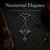 Dark Style Gothic Bag Pendant Exaggerated Halloween Charm Niche Personality Bat Keychain  Daily