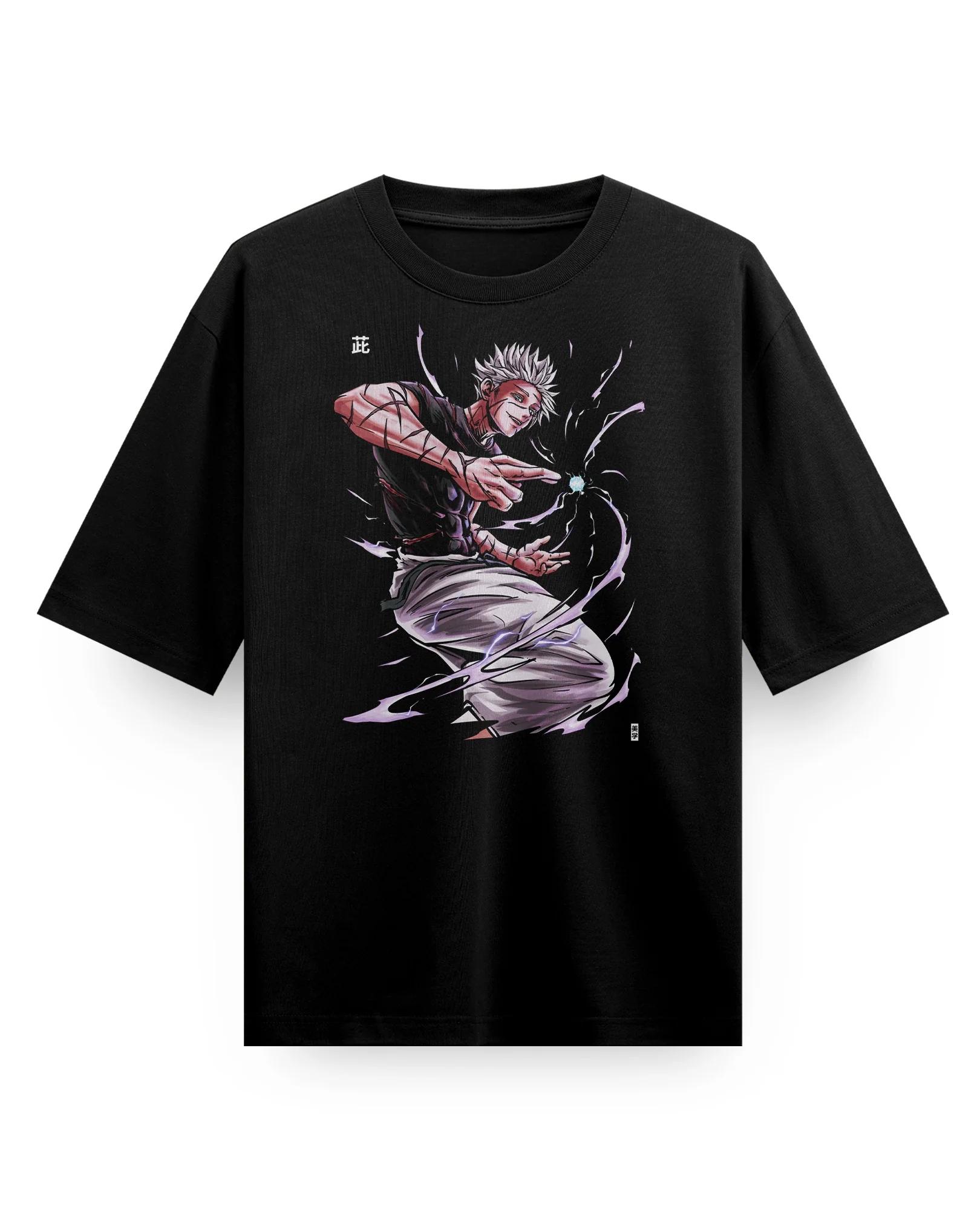 

Gojo Фиолетовый аниме Jujutsu Kaisen Графическая футболка 100% хлопок Оверсайз футболка унисекс Y2k Унисекс Короткий рукав Круглый вырез Продажа Популярный 4XL