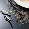 Creative Metal Dachshund Chopstick Holder Rest for Hotel Restaurant Dining Decoration Stand Tableware Home Accessories