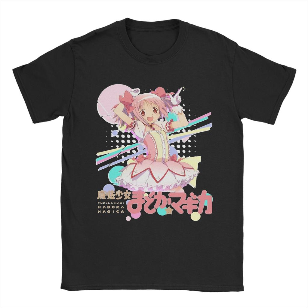 T-shirt Mahou Shoujo Homura Akemi Homme Col Rond Coton T-shirt Madoka Magica Anime Manches Courtes T-shirts Cadeau d'Anniversaire Vêtements