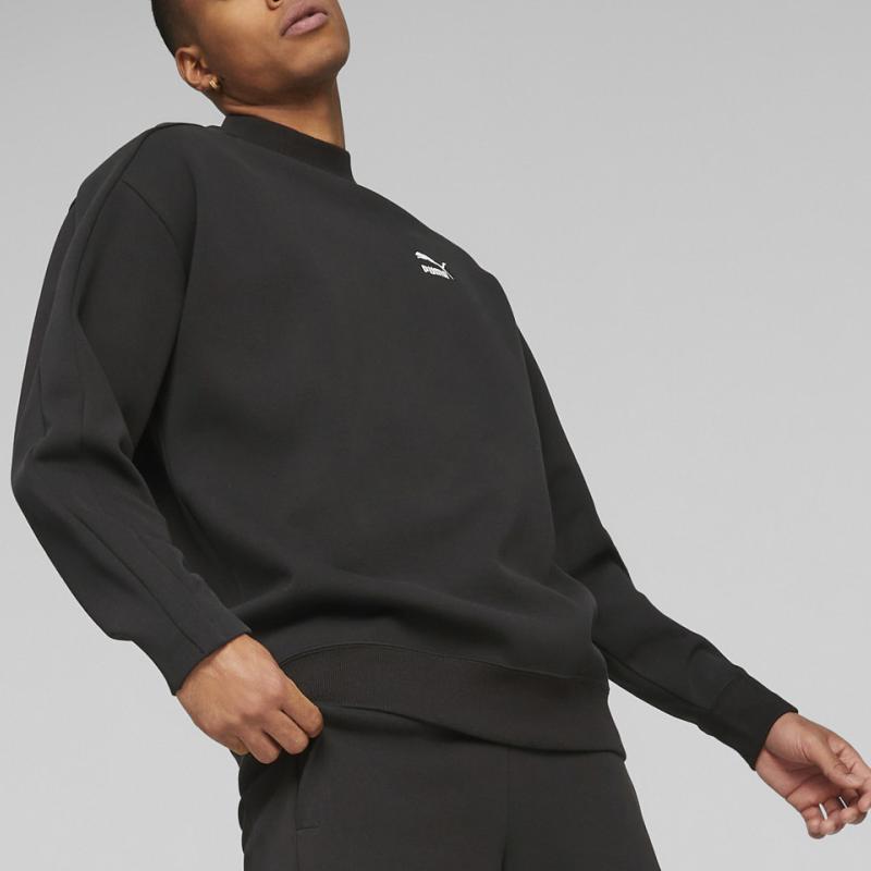 Puma Comfortable Casual Small Logo Round Neck Long Sleeve Sweatshirt Men Sweatshirt Black 620605-01