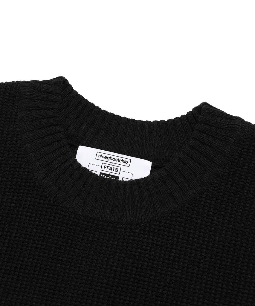 NICEGHOSTCLUB Ffats Waffle Knit Vest_Black(Ng2Esuk681A)