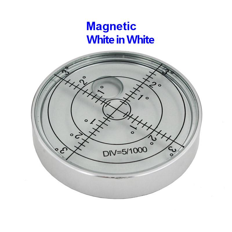 Μαγνητικό Πολύχρωμο Καθολικό Στρογγυλό Μεταλλικό Αλφάδι Φυσαλίδας Οριζόντιο Εργαλείο Διάμ. 60*10mm 1 ΤΕΜ