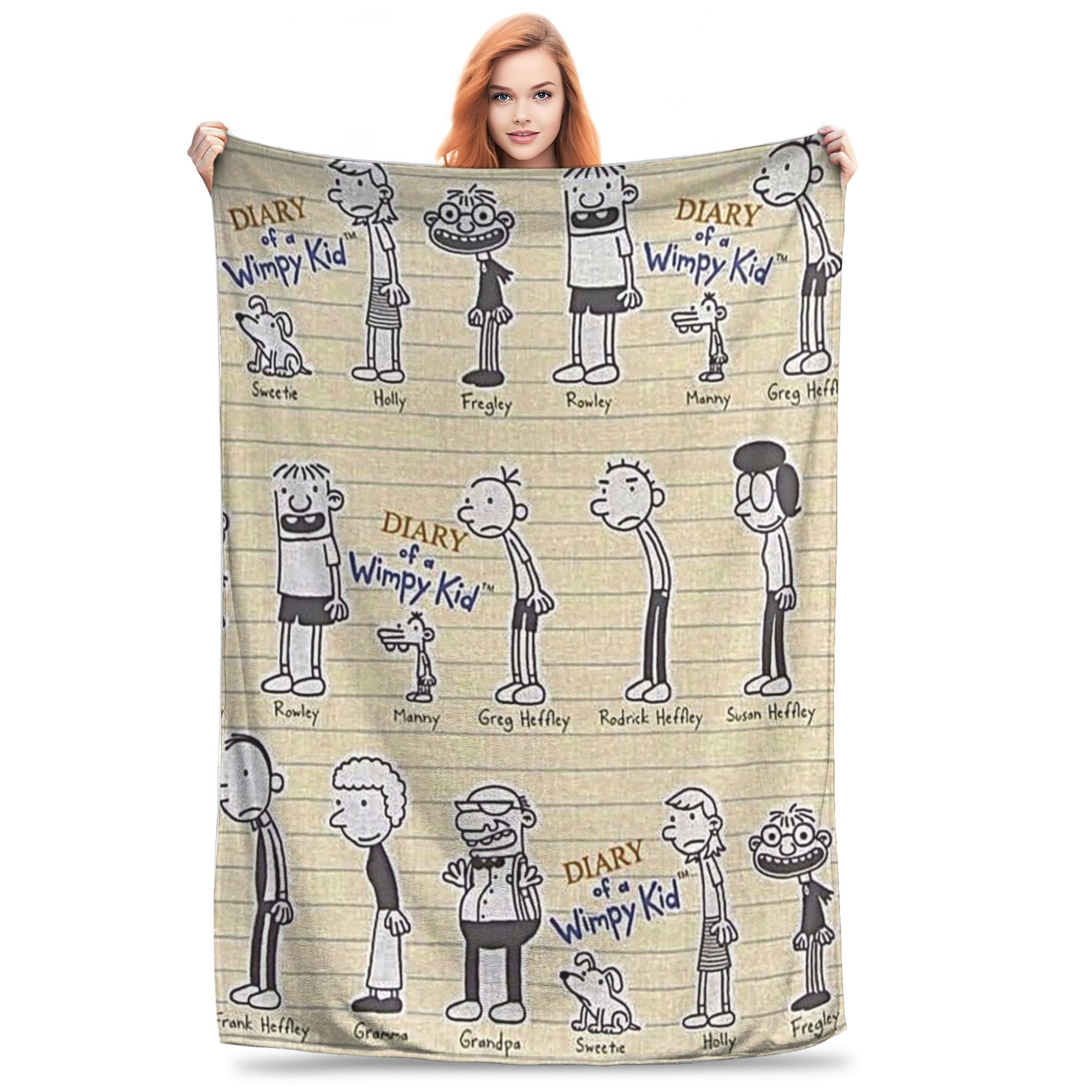 Exquisite Fashion Items Unisex Diary Of A Wimpy Kid (Cast) Blankets Soft Warm Flannel Throw Blanket Bedding For Bed Living Room Picnic Travel Home Sofa