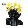Minimalist Brush Storage Container Abstract Face Vase, Artistic Female Pen Holder, Makeup Vase Modern Decorative Centerpiece for Living Room