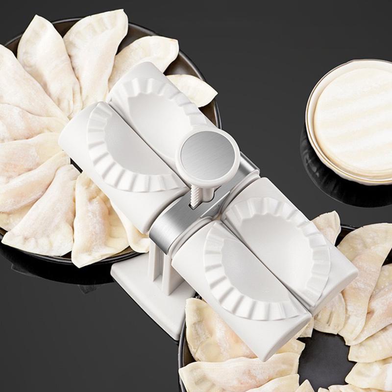 Dumpling Maker Machine Household Double Head Automatic Dumpling Mould Empanada Maker Press Potsticker Hand Pie Maker Kitchen